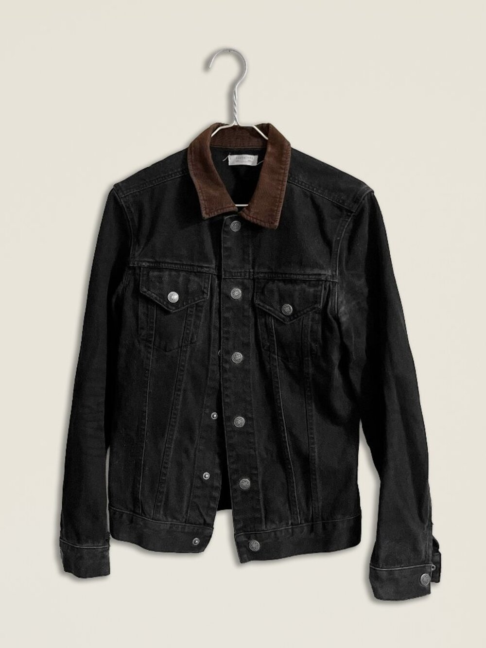 All Saints Denim Jacket Corduroy Neck